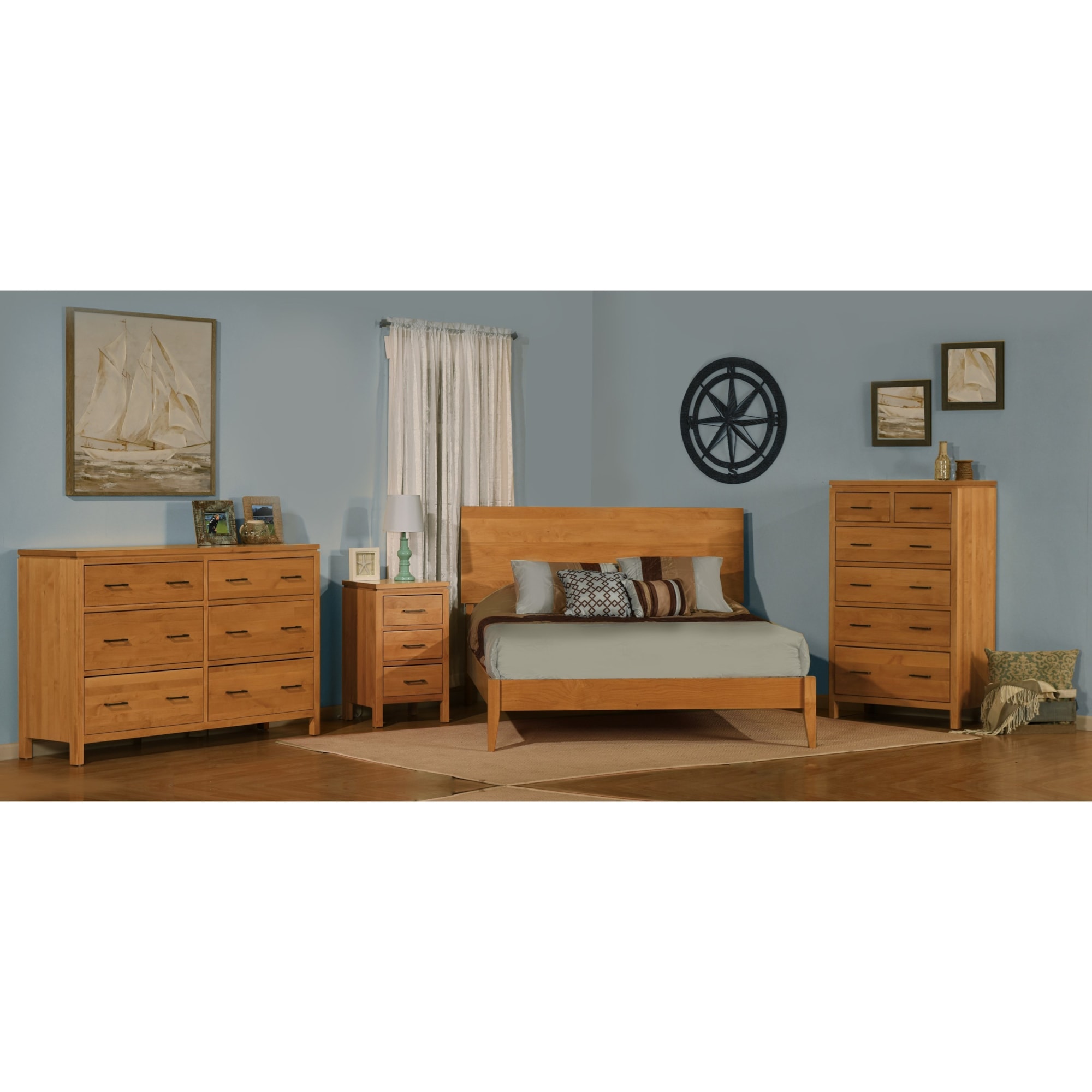 Archbold Furniture 2 West 404702236 Queen Modern Platform Solid Wood